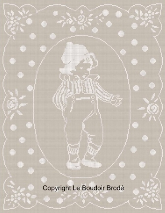 Cross stitch chart download. Le petit Louis - The little boy "Louis"